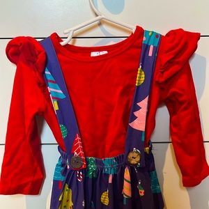 2T holiday suspender set